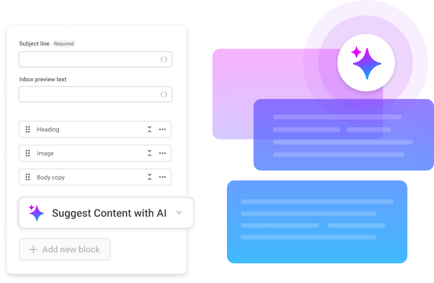 AI-powered email campaign dashboard showing personalized customer segments